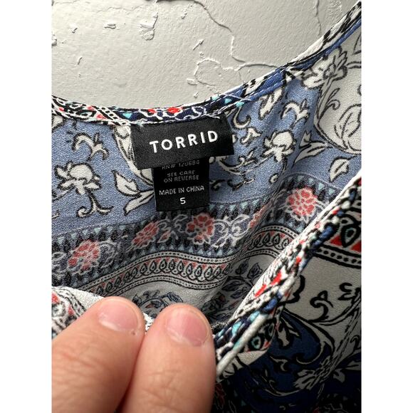 Torrid paisley fair isle printed lightweigh tank top womens 5 boho chic bohemian - Picture 2 of 7